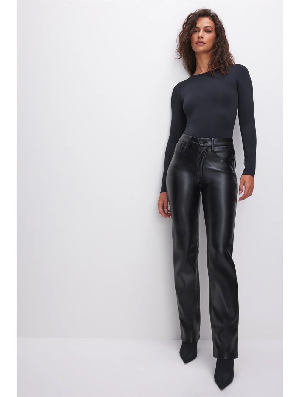 Good American Good Icon Faux Leather Pants